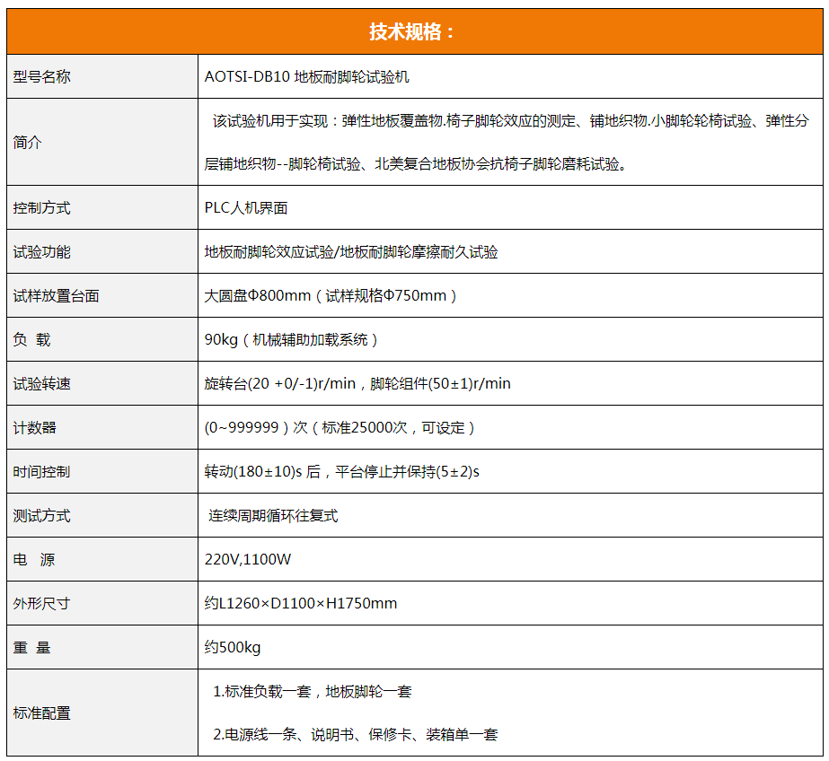 設備參數(shù)